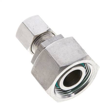 10L & 18L Stainless Steel Straight Cutting Fitting with Swivel 315 bar FKM O-ring Sealing Cone ISO 8434-1
