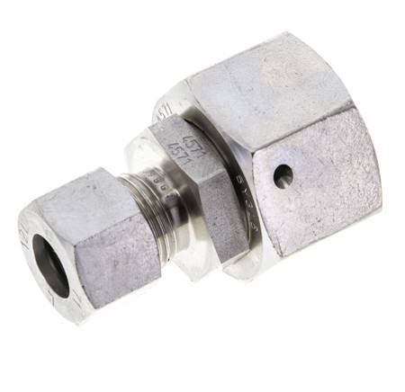 12L & 22L Stainless Steel Straight Cutting Fitting with Swivel 160 bar FKM O-ring Sealing Cone ISO 8434-1