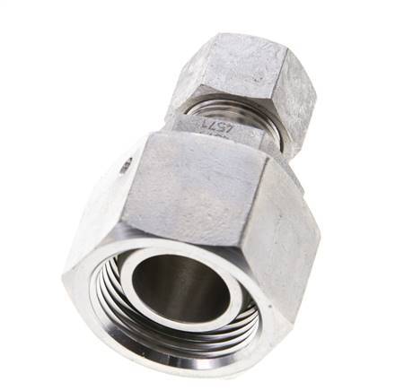 12L & 22L Stainless Steel Straight Cutting Fitting with Swivel 160 bar FKM O-ring Sealing Cone ISO 8434-1