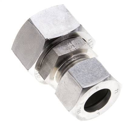 18L & 28L Stainless Steel Straight Cutting Fitting with Swivel 160 bar FKM O-ring Sealing Cone ISO 8434-1