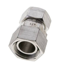 22L & 28L Stainless Steel Straight Cutting Fitting with Swivel 160 bar FKM O-ring Sealing Cone ISO 8434-1