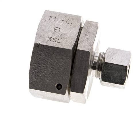 12L & 35L Stainless Steel Straight Cutting Fitting with Swivel 160 bar FKM O-ring Sealing Cone ISO 8434-1