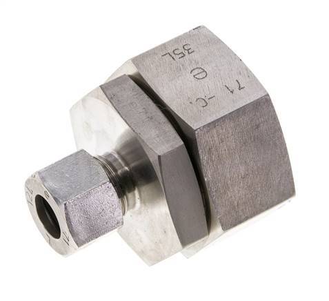 12L & 35L Stainless Steel Straight Cutting Fitting with Swivel 160 bar FKM O-ring Sealing Cone ISO 8434-1