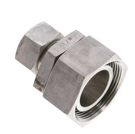 18L & 35L Stainless Steel Straight Cutting Fitting with Swivel 160 bar FKM O-ring Sealing Cone ISO 8434-1