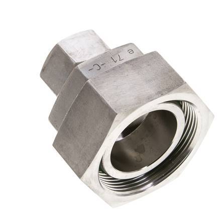 18L & 42L Stainless Steel Straight Cutting Fitting with Swivel 160 bar FKM O-ring Sealing Cone ISO 8434-1