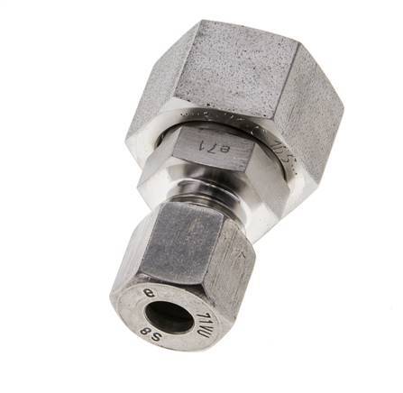 8S & 16S Stainless Steel Straight Cutting Fitting with Swivel 400 bar FKM O-ring Sealing Cone ISO 8434-1