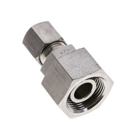 8S & 16S Stainless Steel Straight Cutting Fitting with Swivel 400 bar FKM O-ring Sealing Cone ISO 8434-1