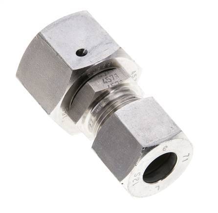 12S & 16S Stainless Steel Straight Cutting Fitting with Swivel 400 bar FKM O-ring Sealing Cone ISO 8434-1