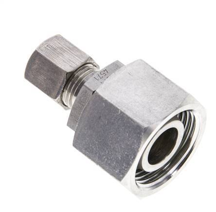 8S & 20S Stainless Steel Straight Cutting Fitting with Swivel 400 bar FKM O-ring Sealing Cone ISO 8434-1
