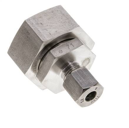 8S & 25S Stainless Steel Straight Cutting Fitting with Swivel 400 bar FKM O-ring Sealing Cone ISO 8434-1