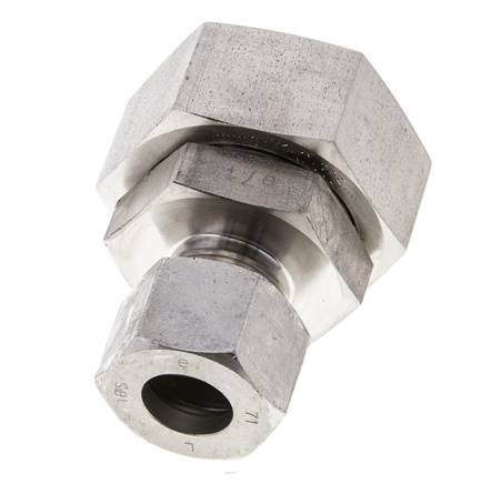 16S & 30S Stainless Steel Straight Cutting Fitting with Swivel 400 bar FKM O-ring Sealing Cone ISO 8434-1