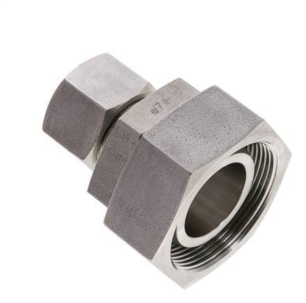 20S & 38S Stainless Steel Straight Cutting Fitting with Swivel 315 bar FKM O-ring Sealing Cone ISO 8434-1