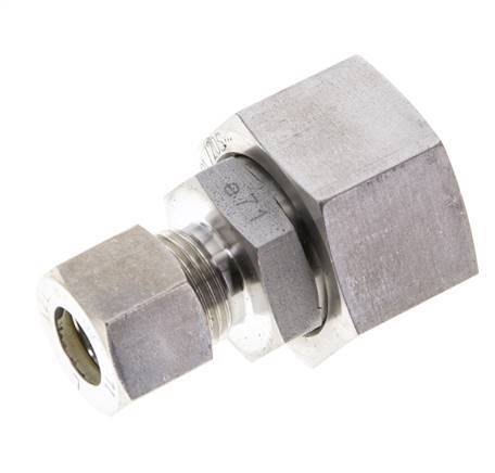 12L & 22L Stainless Steel Straight Compression Fitting with Swivel 160 bar FKM O-ring Sealing Cone ISO 8434-1