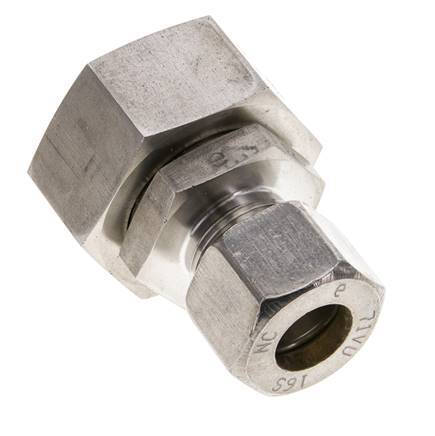 16S & 25S Stainless Steel Straight Compression Fitting with Swivel 250 bar FKM O-ring Sealing Cone ISO 8434-1