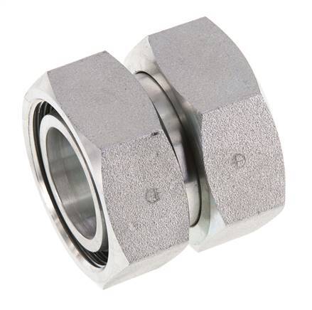 42L Zink plated Steel Straight with Swivel 160 bar NBR O-ring Sealing Cone ISO 8434-1