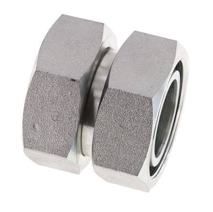 42L Zink plated Steel Straight with Swivel 160 bar NBR O-ring Sealing Cone ISO 8434-1