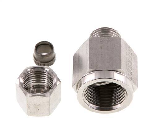 8S & G1/2'' Swivel droit en acier inoxydable avec filetage femelle pour manomètres 630 bar ISO 8434-1