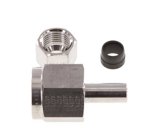 10S & G1/2'' Swivel droit en acier inoxydable avec filetage femelle pour manomètres 630 bar ISO 8434-1