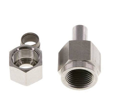 12S & G1/2'' Swivel droit en acier inoxydable avec filetage femelle pour manomètres 630 bar ISO 8434-1