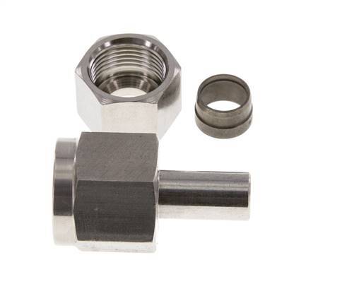 12S & G1/2'' Swivel droit en acier inoxydable avec filetage femelle pour manomètres 630 bar ISO 8434-1