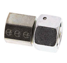 12L & G1/4'' Zink plated Steel Straight Swivel with Female Threads for Pressure Gauges 315 bar NBR Sealing Cone ISO 8434-1