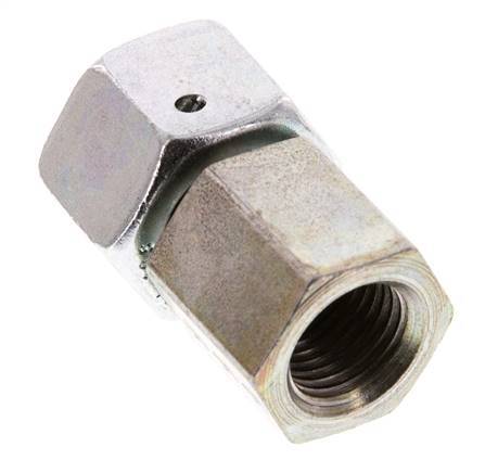 12L & G1/4'' pivot droit en acier zingue avec filetage femelle pour manomètres 315 bar cône d'etancheite NBR ISO 8434-1