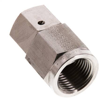 12S &amp; G1/2'' Swivel droit en acier inoxydable avec filetage femelle pour manomètres 630 bar Cône d'étanchéité en FKM ISO 8434-1