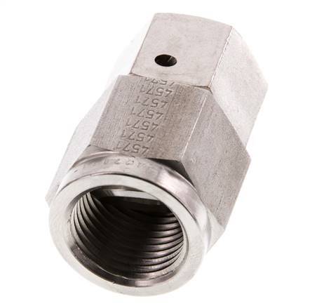 12S &amp; G1/2'' Swivel droit en acier inoxydable avec filetage femelle pour manomètres 630 bar Cône d'étanchéité en FKM ISO 8434-1