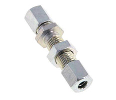 6L Zink plated Steel Straight Cutting Fitting Bulkhead 315 bar ISO 8434-1 [2 Pieces]