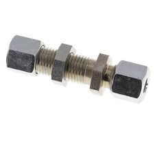 8L Zink plated Steel Straight Cutting Fitting Bulkhead 315 bar ISO 8434-1 [2 Pieces]