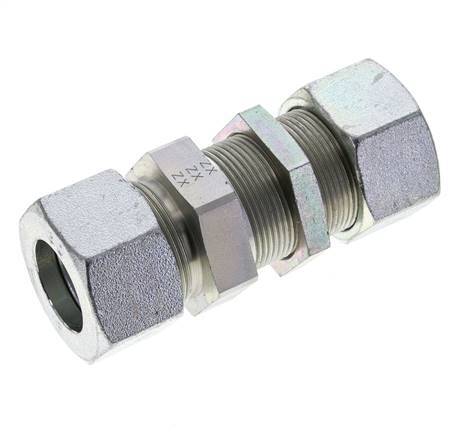 30S Zink plated Steel Straight Cutting Fitting Bulkhead 400 bar ISO 8434-1