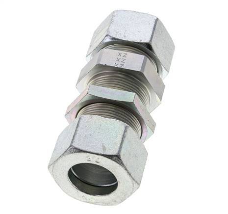 30S Zink plated Steel Straight Cutting Fitting Bulkhead 400 bar ISO 8434-1