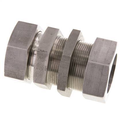 Raccord de coupe droit 42L en acier inoxydable Bulkhead 160 bar ISO 8434-1