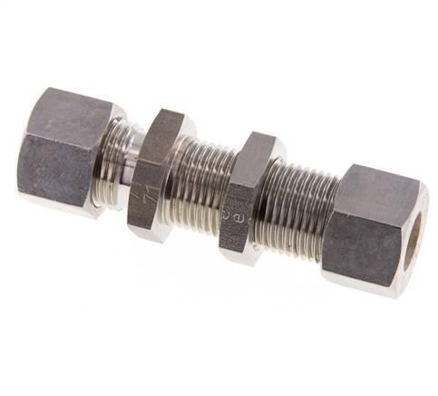 12L Stainless Steel Straight Compression Fitting Bulkhead 315 bar ISO 8434-1