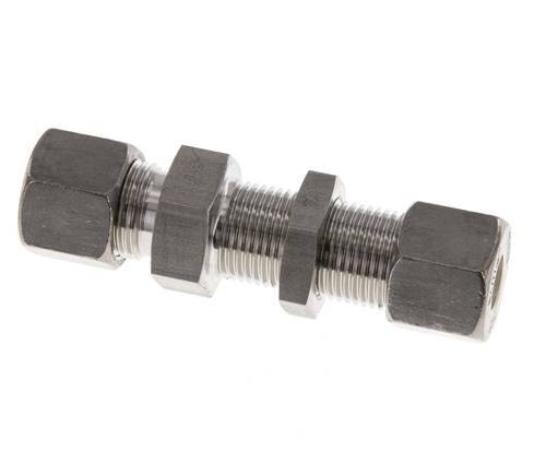 10S Raccord à compression droit en acier inoxydable Cloison 450 bar ISO 8434-1