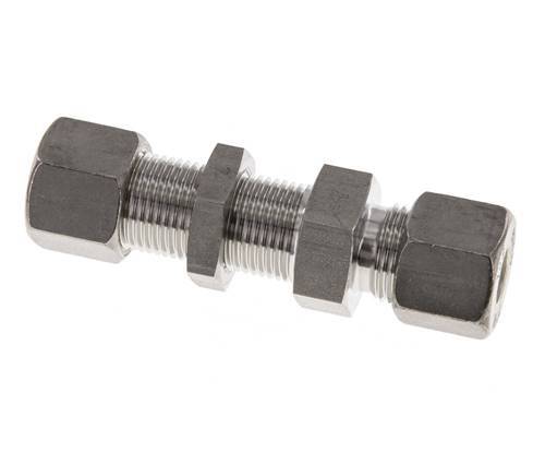 10S Raccord à compression droit en acier inoxydable Cloison 450 bar ISO 8434-1