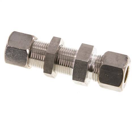 Raccord à compression droit en acier inoxydable 12S Bulkhead 400 bar ISO 8434-1