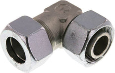 Raccord coudé 30S en acier zingué avec raccord tournant 400 bar NBR réglable ISO 8434-1