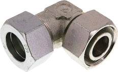 Raccordement coudé 38S en acier zingué avec raccord tournant 315 bar NBR réglable ISO 8434-1