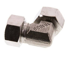 Raccord de coupe coudé en acier inoxydable 22L avec pivot 160 bar FKM Réglable ISO 8434-1