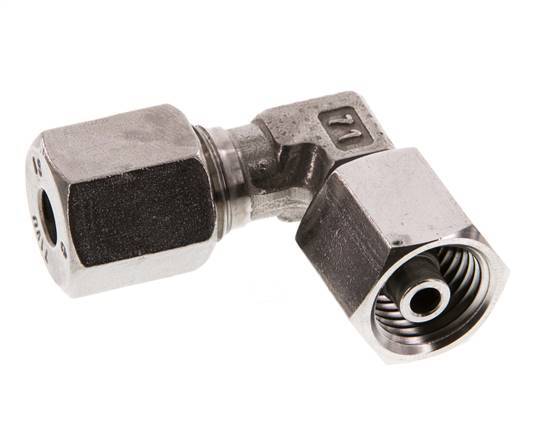 Raccord de coupe coudé 6S en acier inoxydable avec pivot 630 bar FKM réglable ISO 8434-1