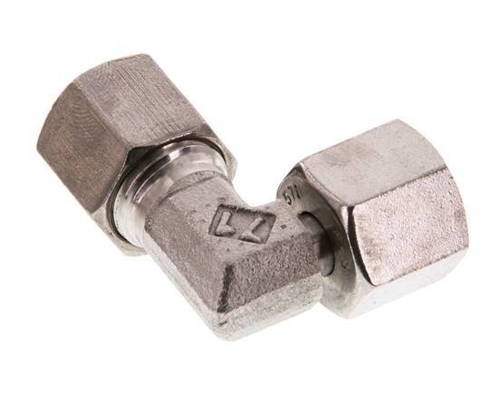 Raccord de coupe coudé 8S en acier inoxydable avec pivot 630 bar FKM réglable ISO 8434-1