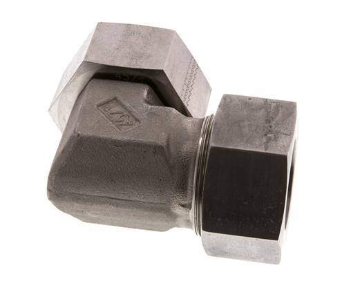38S Raccord de coupe coudé en acier inoxydable avec émerillon 315 bar FKM Ajustable ISO 8434-1