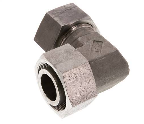 38S Raccord de coupe coudé en acier inoxydable avec émerillon 315 bar FKM Ajustable ISO 8434-1