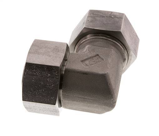 38S Raccord de coupe coudé en acier inoxydable avec émerillon 315 bar FKM Ajustable ISO 8434-1