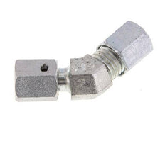 6L Zink plated Steel 45deg Elbow Cutting Fitting with Swivel 315 bar NBR O-ring Sealing Cone Adjustable ISO 8434-1
