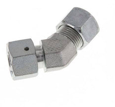 Raccord de coupe coudé 45deg en acier zingué 12L avec pivot 315 bar Joint torique NBR Cône réglable ISO 8434-1