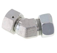 Raccord de coupe coudé 45deg en acier zingué 18L avec pivot 315 bar Joint torique NBR Cône réglable ISO 8434-1