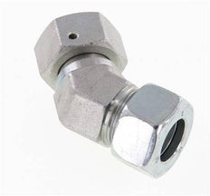 Raccord de coupe coudé 45deg en acier zingué 18L avec pivot 315 bar Joint torique NBR Cône réglable ISO 8434-1