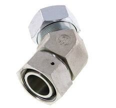 Raccord de coupe coudé 45deg en acier zingué 35L avec pivot 160 bar Joint torique NBR Cône d'étanchéité réglable ISO 8434-1